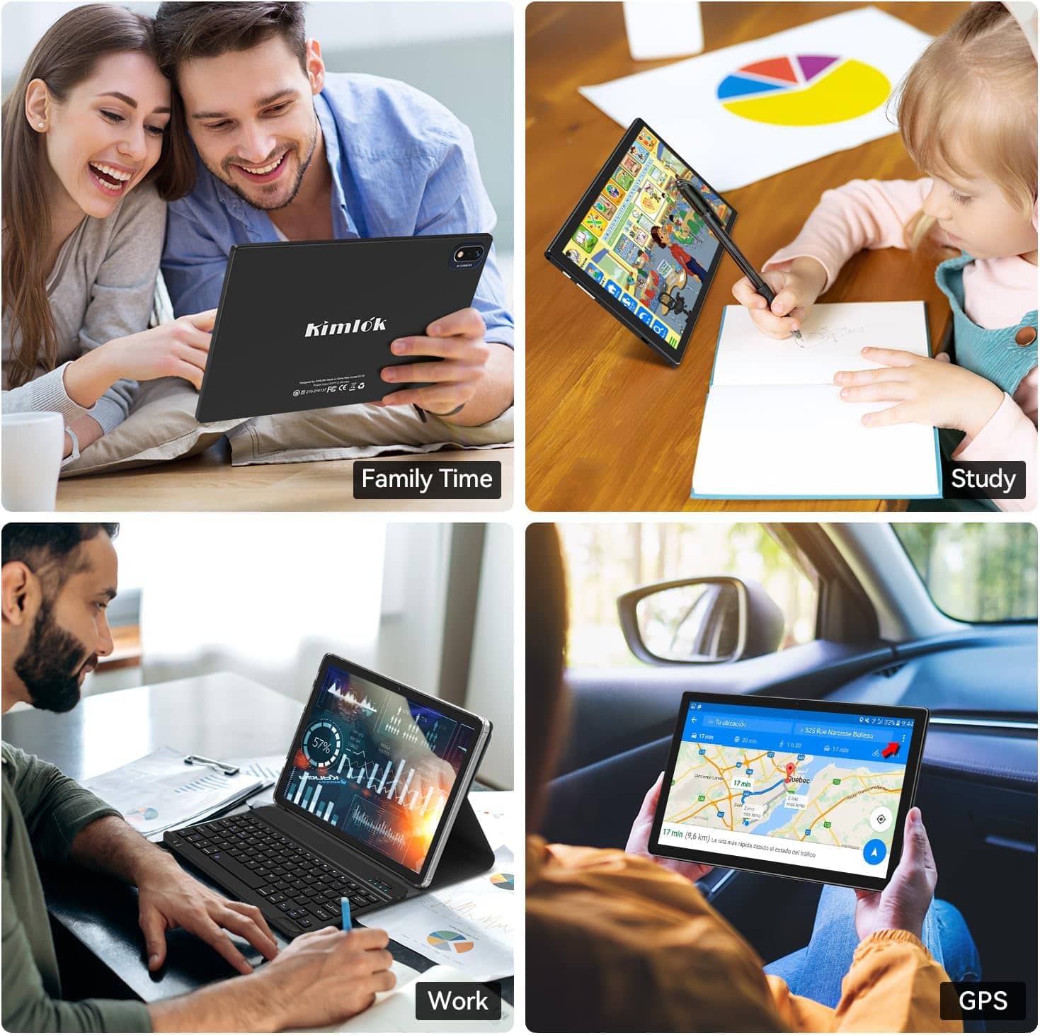 Kimlok Android 13 Tablet 2025 Newest 10 inch Octa Core Tablet