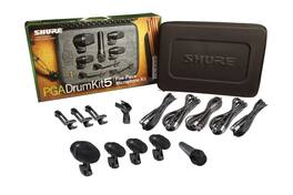Shure - PGADRUMKIT5 Cardioid 5-Piece Drum Microphone System With Case