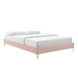 Modway - Sutton Performance Velvet Queen Bed Frame - Red