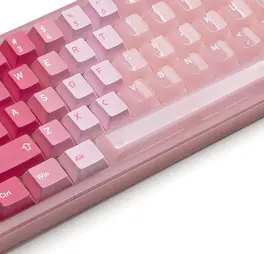 Womier - PBT Keycaps,Cherry Profile Custom Key caps Set, for 60% 65% 75% TKL 100% Cherry Gateron MX Mechanical Keyboard - Pink