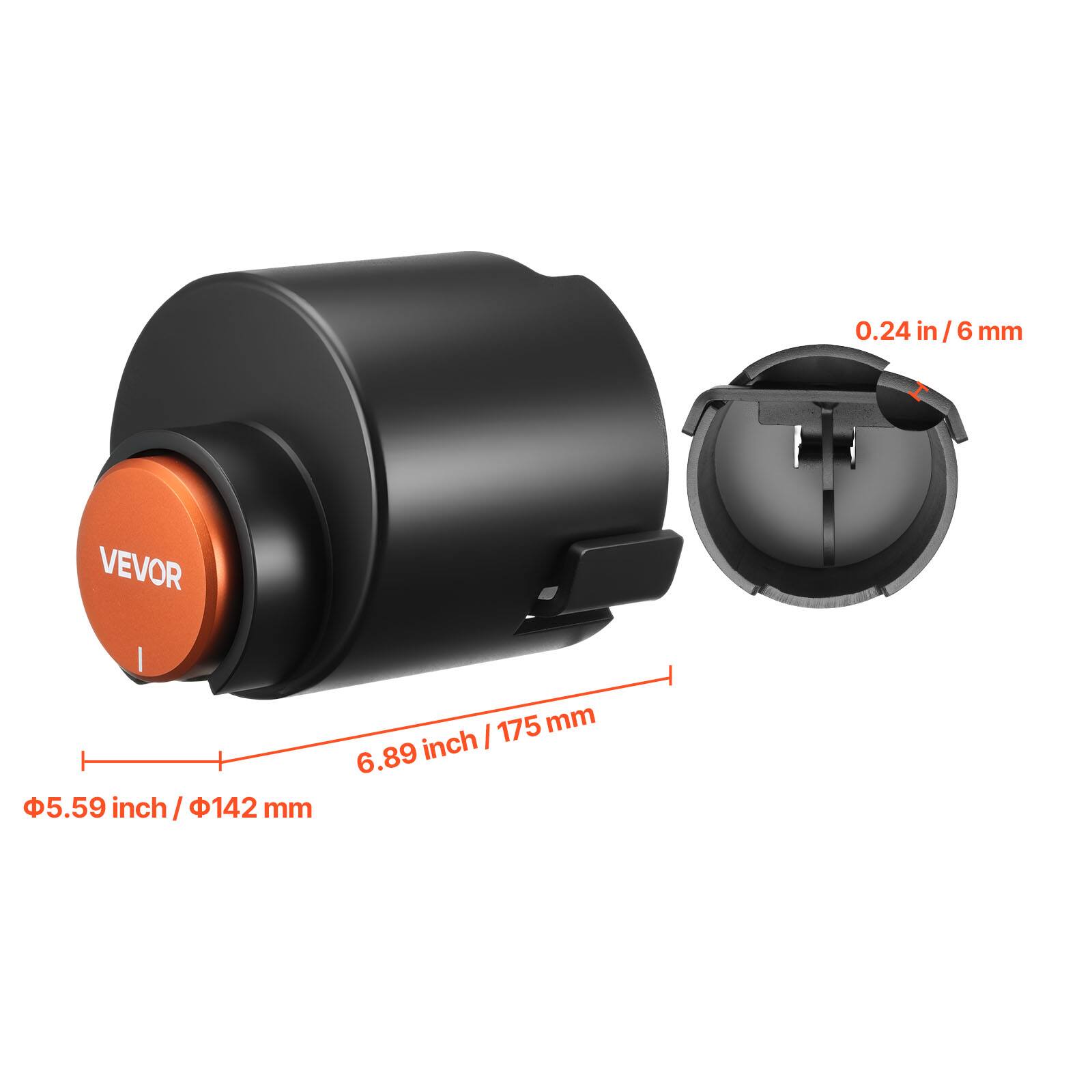 0.24 in / 6 mm  
5.59 inch / 142 mm  
6.89 inch / 175 mm