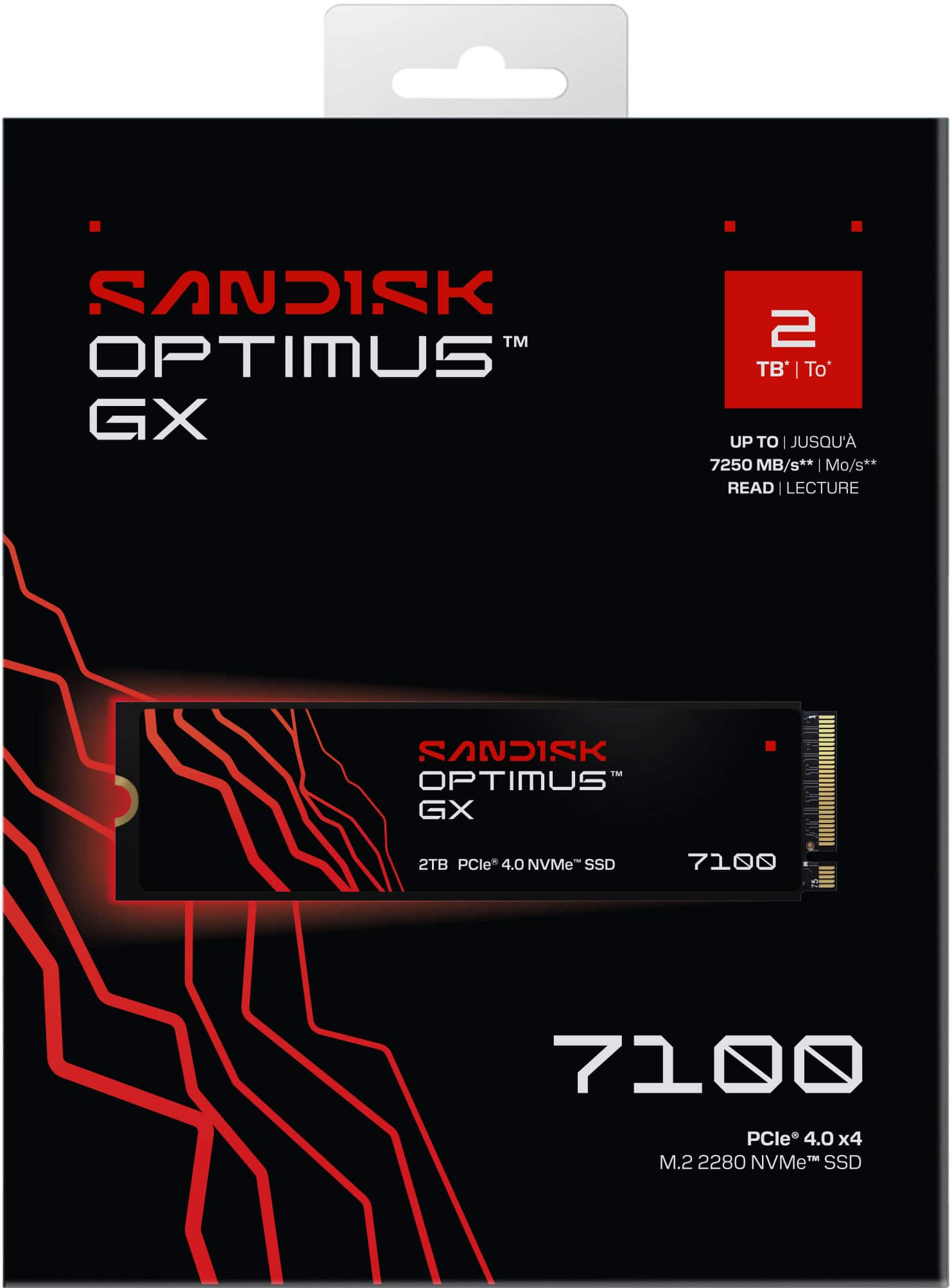 SANDISK 2TB Optimus GX 7100 PCIe 4.0 x4 M.2 2280 NVMe SSD