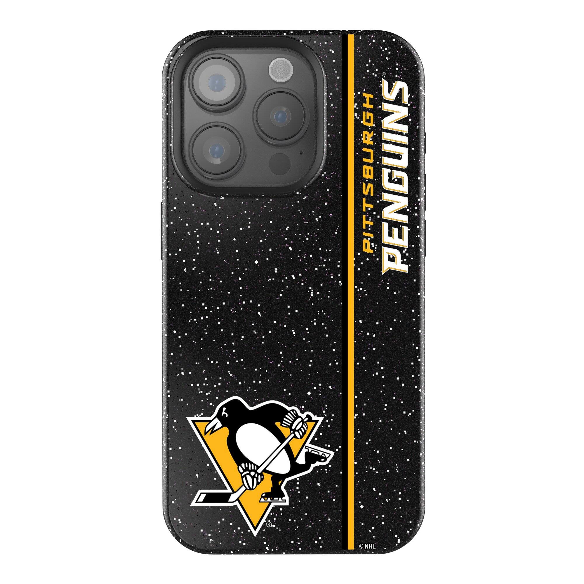 Keyscaper - NHL - Pittsburgh Penguins Sidebar Bling iPhone Case - 14 - Black