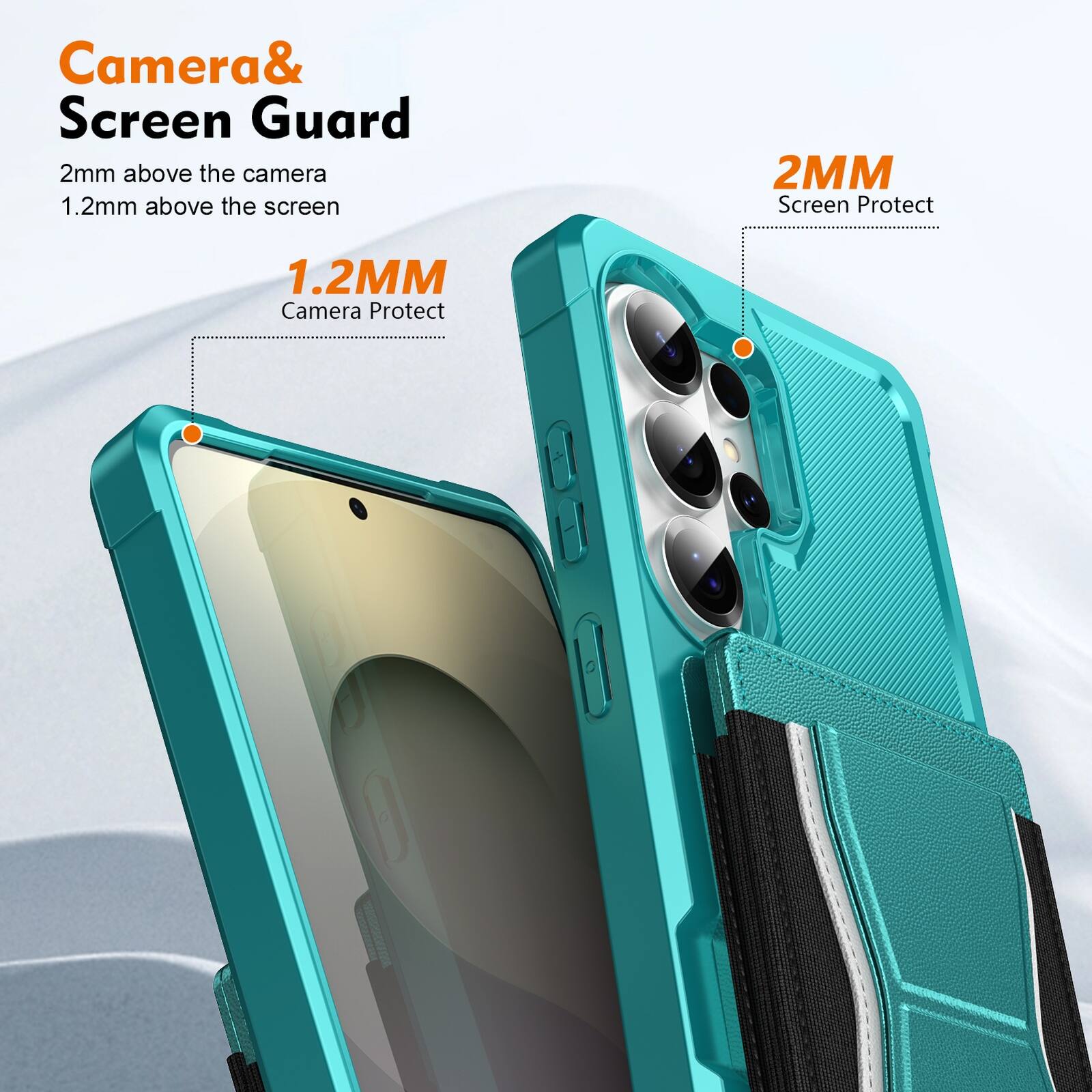 Camera & Screen Guard  
2mm above the camera  
1.2mm above the screen  

2MM Screen Protect  
1.2MM Camera Protect