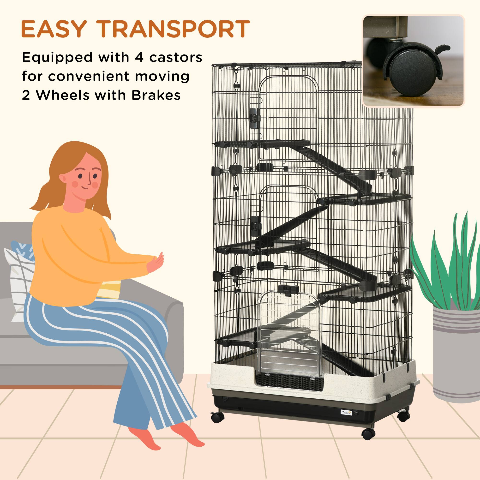 EASY TRANSPORT  
Equipped with 4 castors for convenient moving  
2 Wheels with Brakes