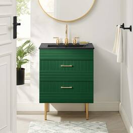 Daybreak Bathroom Vanity Basin Included by Modway - Green Black