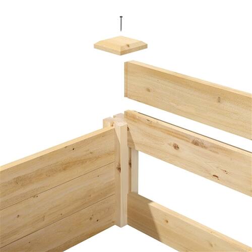 Alt View 1. SlickBlue - Pine Wood Raised Garden Bed Frame for Patio, Yard, and Garden - Naturfal.