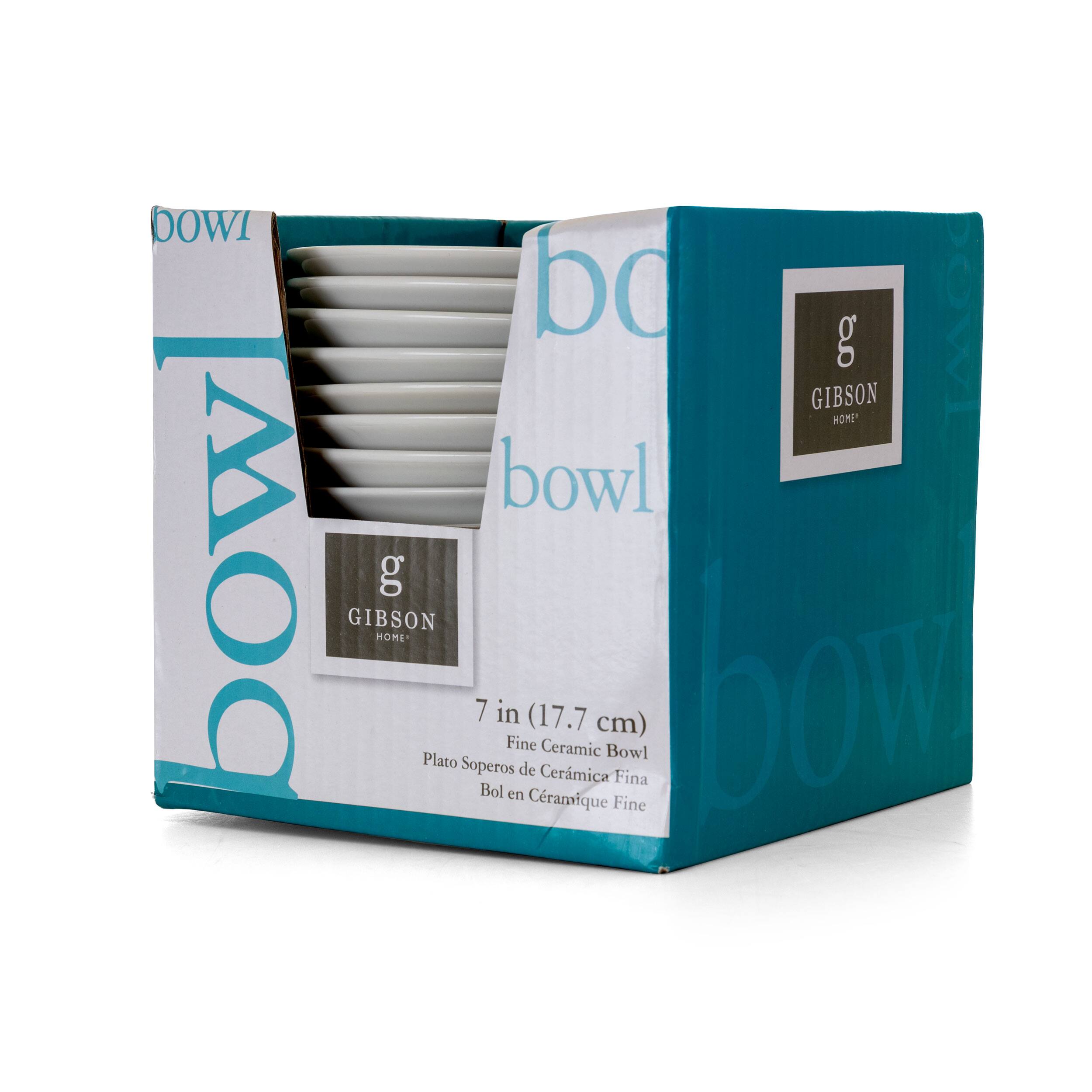 7 in (17.7 cm) Fine Ceramic Bowl, Bol en Cerámica Fina, Plato Soperos de Cerámica Fina, g GIBSON HOME, bOWl bc OW g GIBSON HOME, bowl