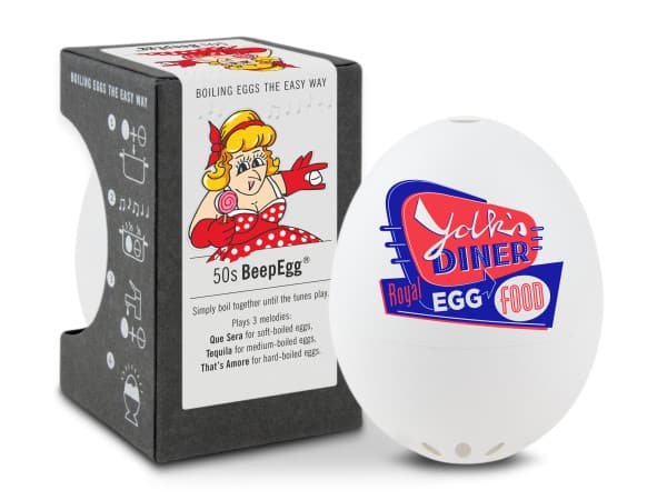 BrainStream - BeepEgg Egg Timer, Vintage Tunes & Temperature Sensing for Soft Medium Hard Boiled - White price history on PriceWatchPro
