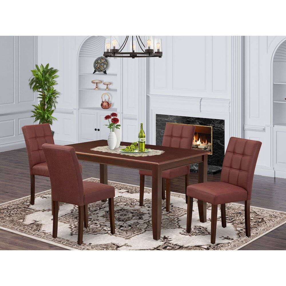 Alt View 7. East West Furniture - 5 Piece Dining Set - Red.