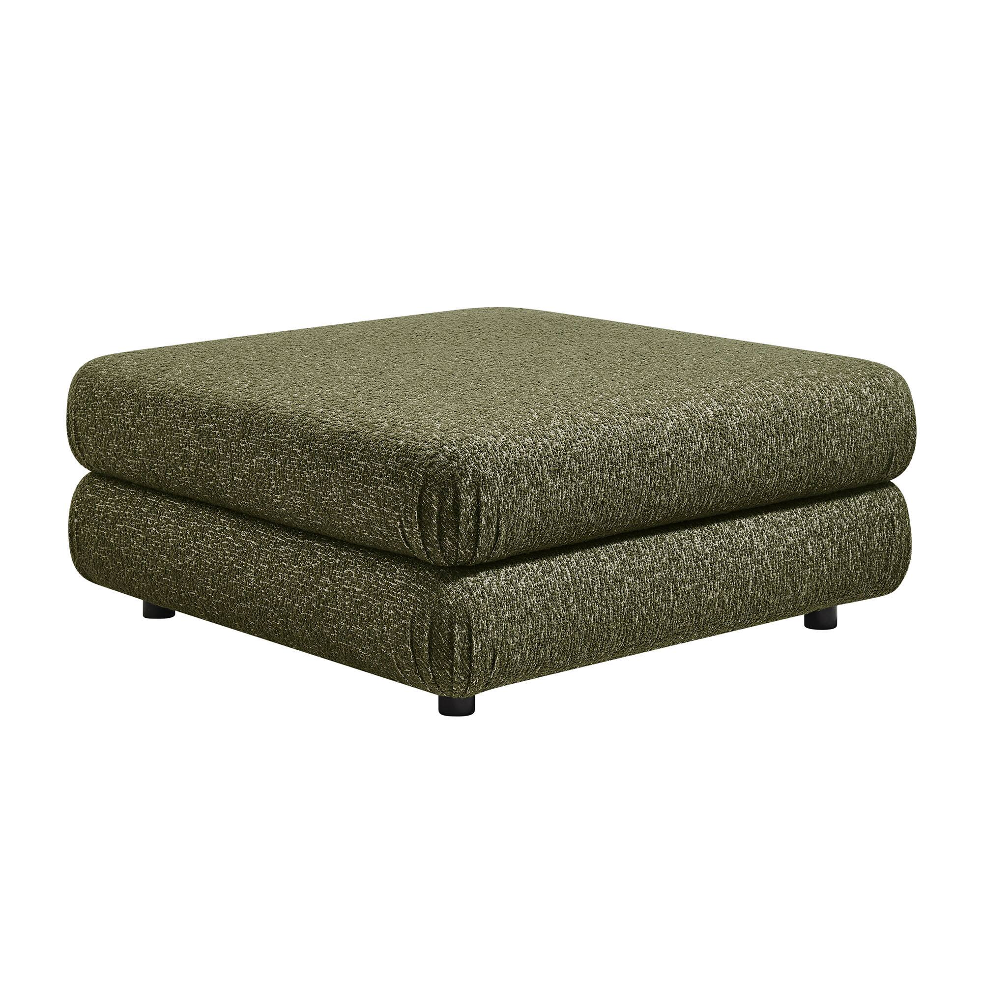 Angle. Modway - Jubilee Upholstered Ottoman by Modway - Olive.