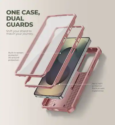 Dexnor Case for Samsung Galaxy S26 Ultra with Upgraded Slide Camera Cover 2 Front Frames Built-in Screen Protector Kickstand Pink Dexnor Case for Samsung Galaxy S26 Ultra with Upgraded Slide Camera Cover 2 Front Frames Built-in Screen Protector Kickstand Pink