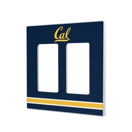 Keyscaper - Cal Bears Stripe Design Double Rocker Light Switch Plate - Multicolor