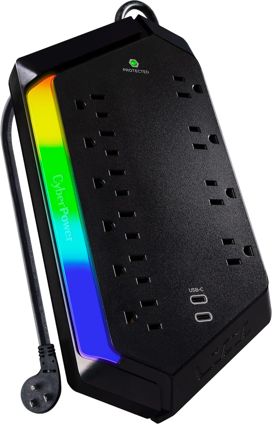 CyberPower GXS1005C2 10 Outlet Surge Protector with RGB Lighting and ...