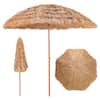 Front. Costway - Costway 8 FT Patio Thatched Tiki Umbrella 8 Ribs Portable Hawaiian Hula Beach - Natural.