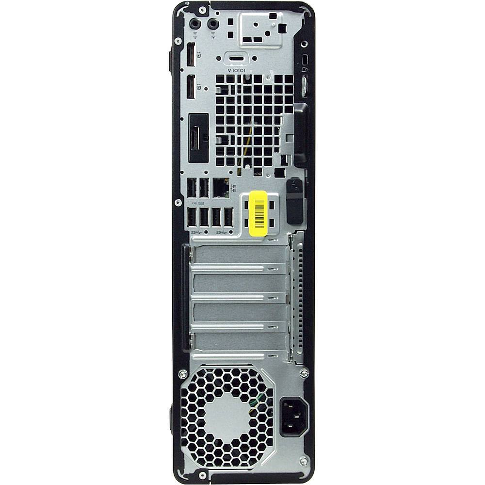 Back. HP - Refurbished EliteDesk 800 G3 Desktop - Intel Core i7 - 16GB Memory - 512GB SSD - Black.