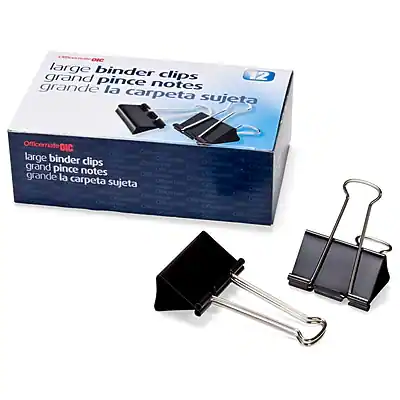 Officemate DIC
large binder clips
grand pince notes
grande la carpeta sujeta
12