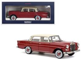 1966 Mercedes-Benz 200 Top 1/18 Diecast Model Car by Norev - Red with Beige