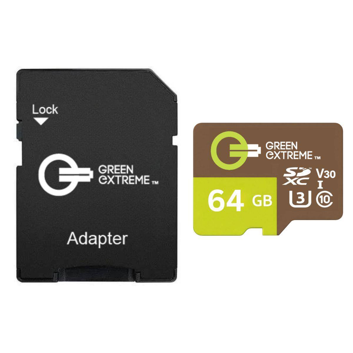 Lock  
GREEN EXTREME™  
GREEN EXTREME™ S V30 XC I 64 GB 3 10  
Adapter