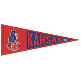 WinCraft - Kansas Jayhawks 13" x 32" Retro Logo Wool Pennant - Multicolor