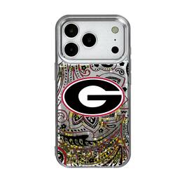 Keyscaper - NCAA - Georgia Bulldogs iPhone Glitter Paisley Design Case - 14 - Multicolor