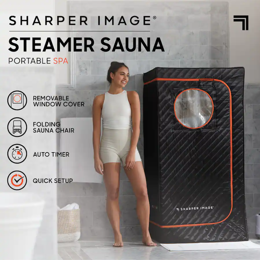 Sharper Image Steamer Sauna Portable Spa, Includes 2.4L Steam Generator ...