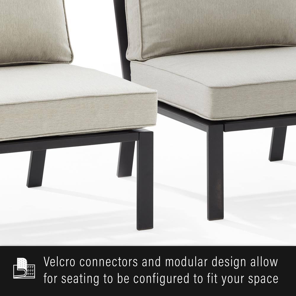 Velcro connectors and modular design allow for seating to be configured to fit your space