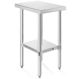 KUTLER - NSF Commercial Stainless Steel Table for Kitchen Prep and Work - Silver