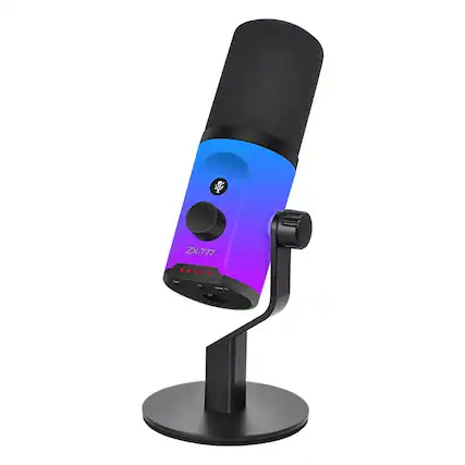 Front. Cluzine - Condenser Microphone USB Type-C RGB Noise Cancelling for Recording Gaming Live Streaming - Black.