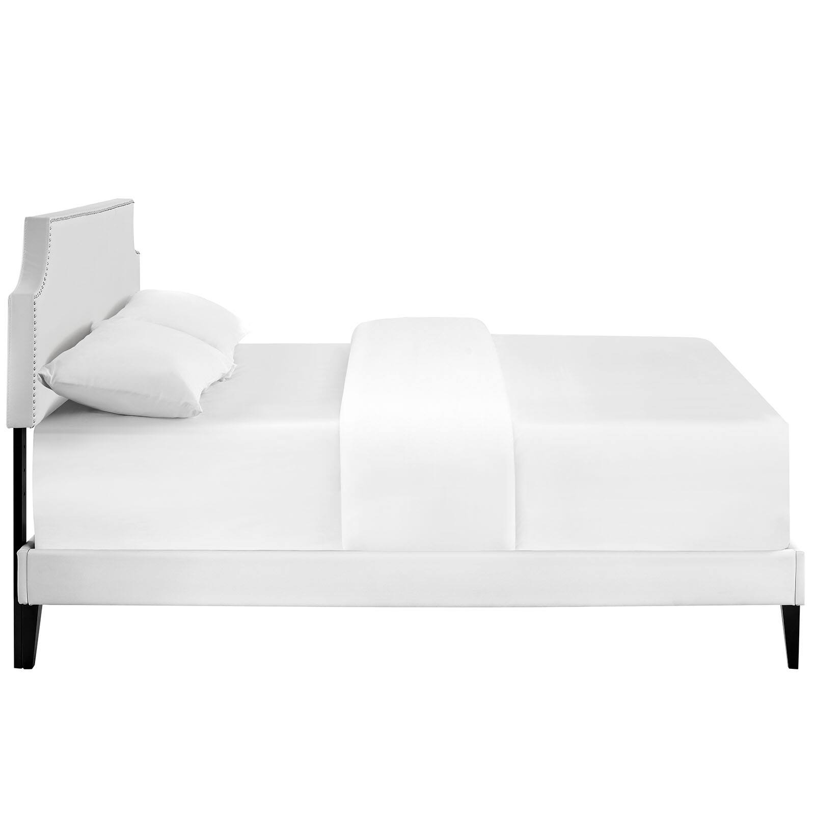 Back. Modway - Maisie Stainless Steel Queen Bed Frame - White.