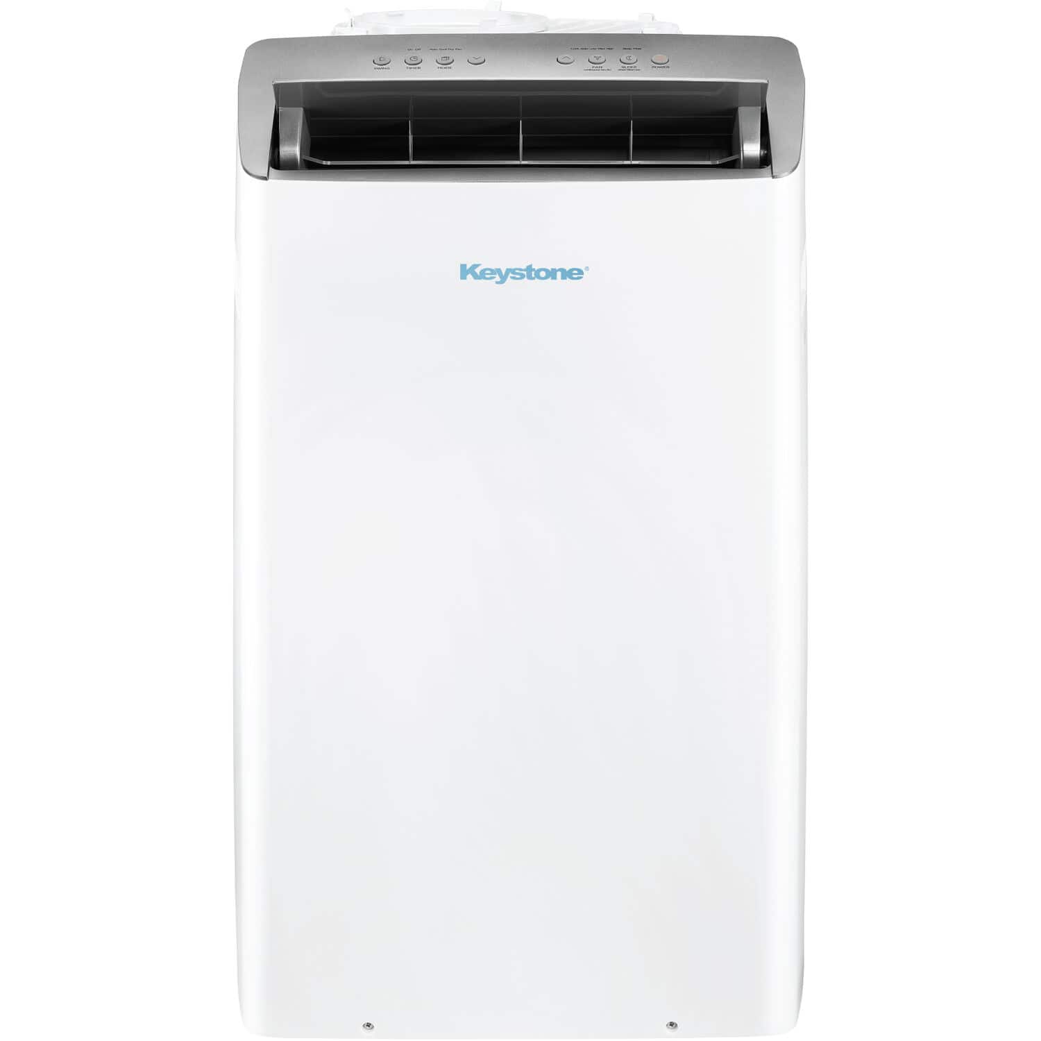 Keystone - 14,000 BTU ASHRAE/12,000 BTU DOE Portable Inverter Air Conditioner with Supplemental Heat Function and Remote Control - White