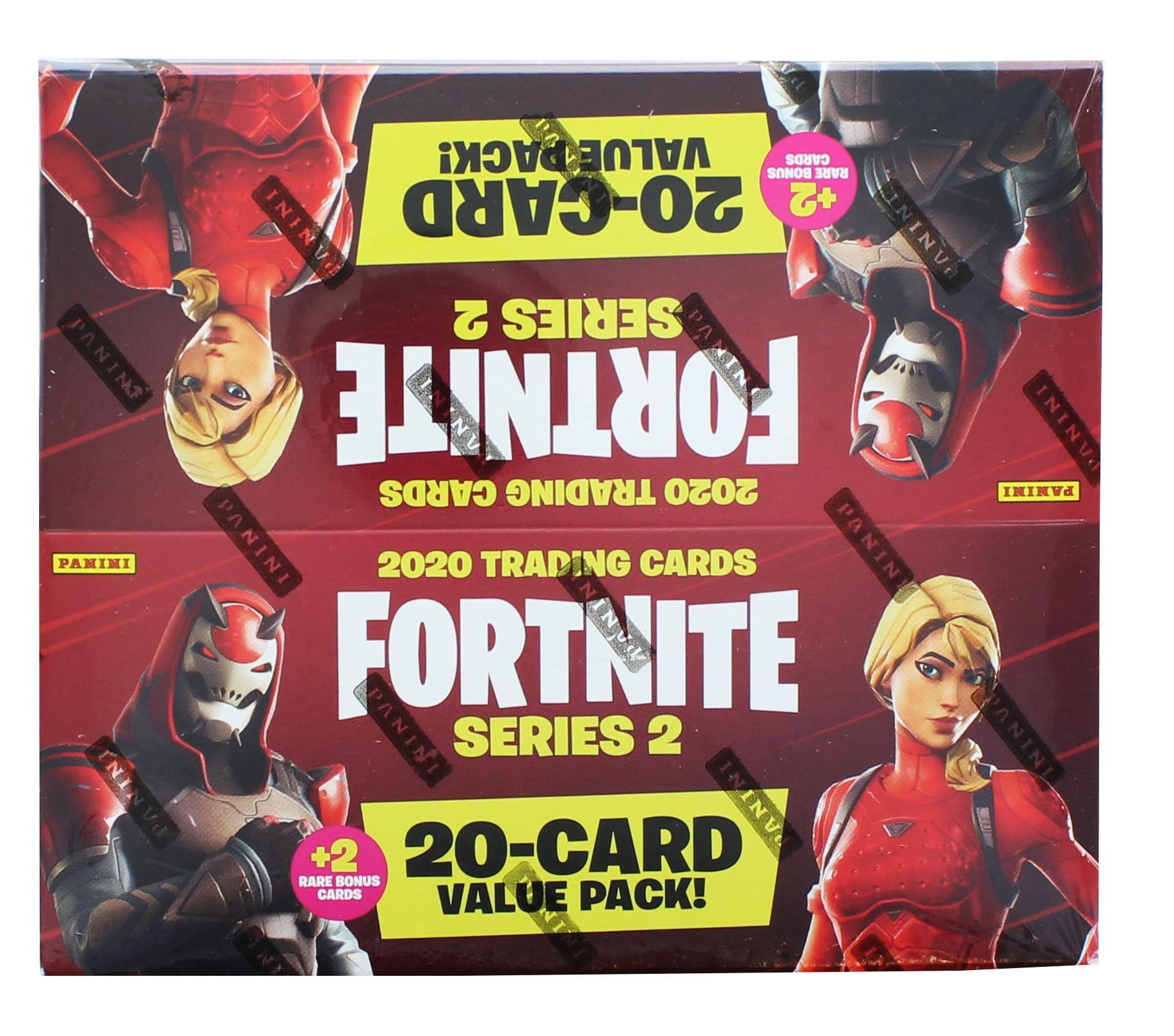 FORTNITE SERIES 2  
2020 TRADING CARDS  
20-CARD VALUE PACK!  
+2 RARE BONUS CARDS