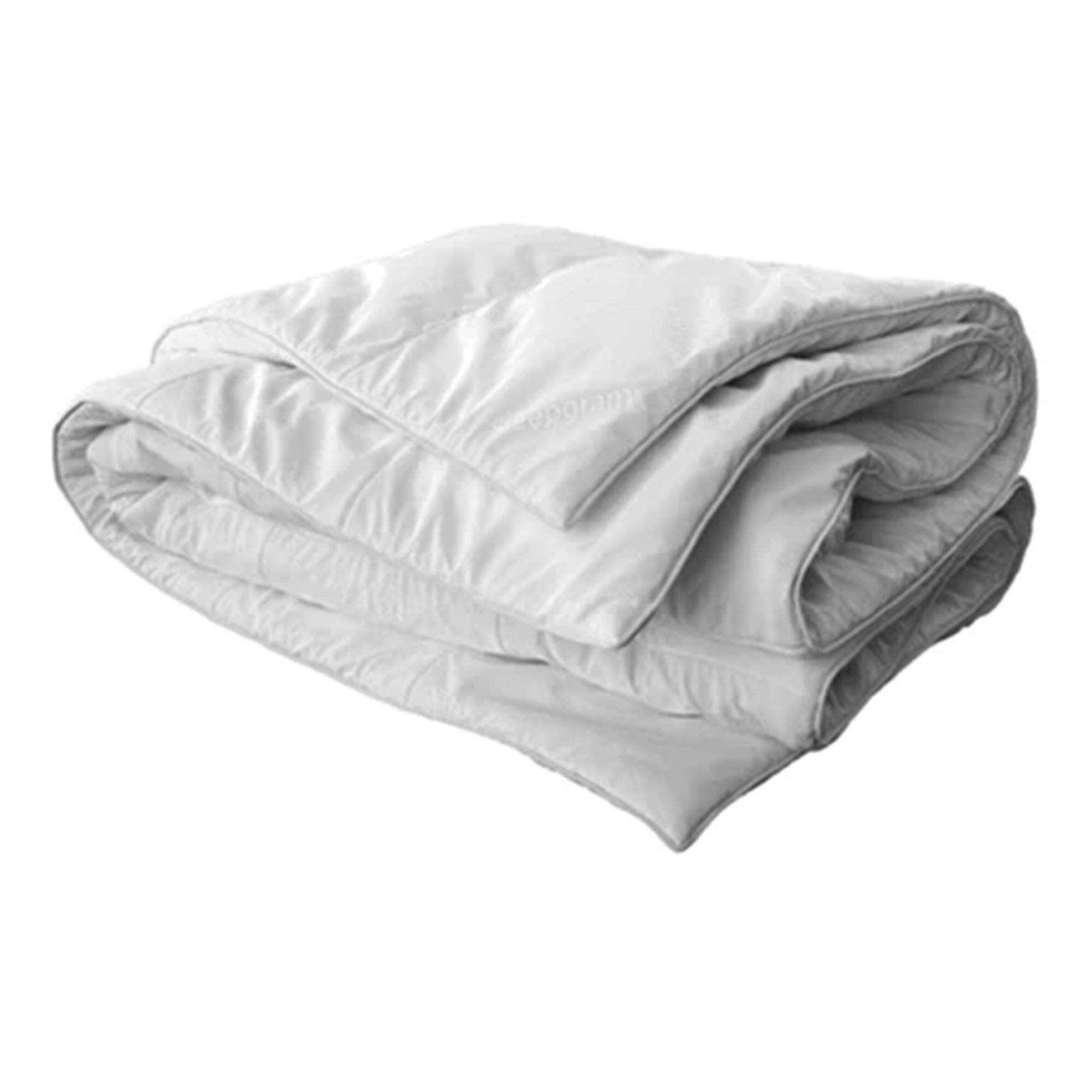 Alt View 5. Sleepgram - Sleepgram Twin Sized Pre Shrunk All Season Embroidered Cotton Comforter, White - White.