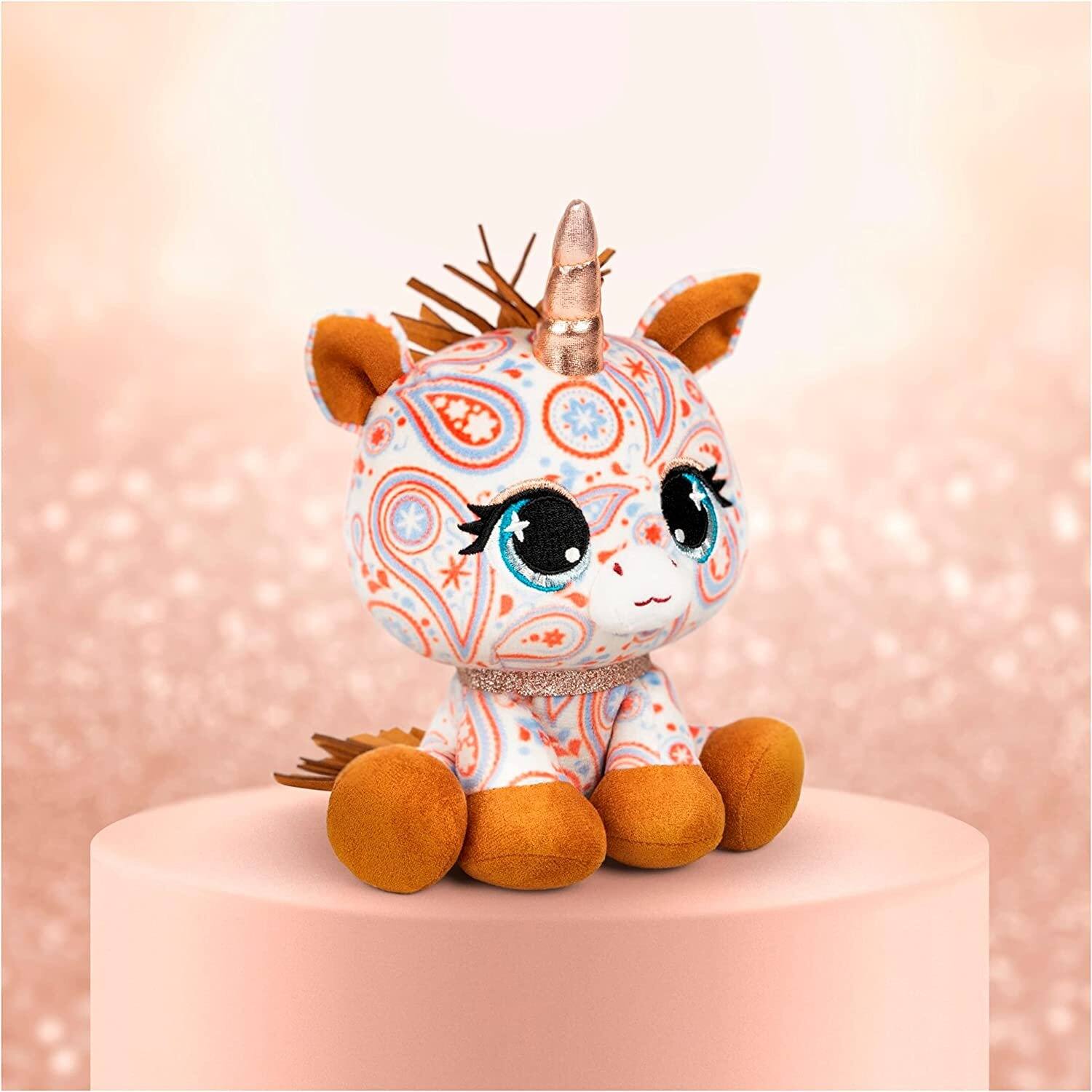 Alt View 2. Gund - GUND Sally Mustang Unicorn Designer Plush, 6" Fashion Stuffed Animal with Paisley Pattern & Glitter Collar, Ages 3+ - Multicolour.