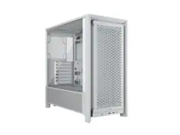 CORSAIR - Frame 4000D White Steel / Tempered Glass ATX Mid Tower Computer Case - White