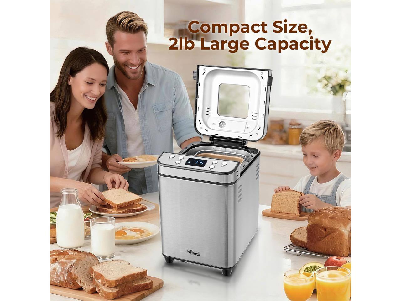Compact Size, 2lb Large Capacity