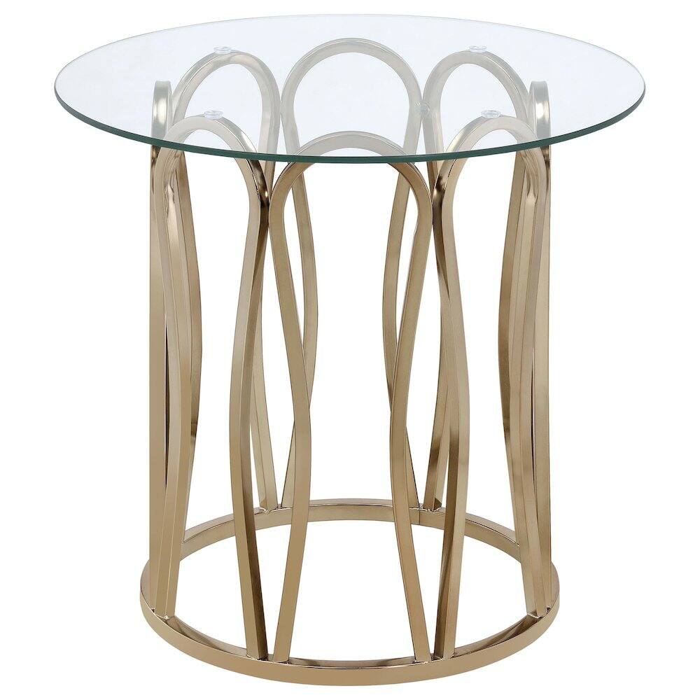 Alt View 3. Coaster Co. of America - Monett 3-piece Coffee and End Table Set Chocolate Chrome - Brown.