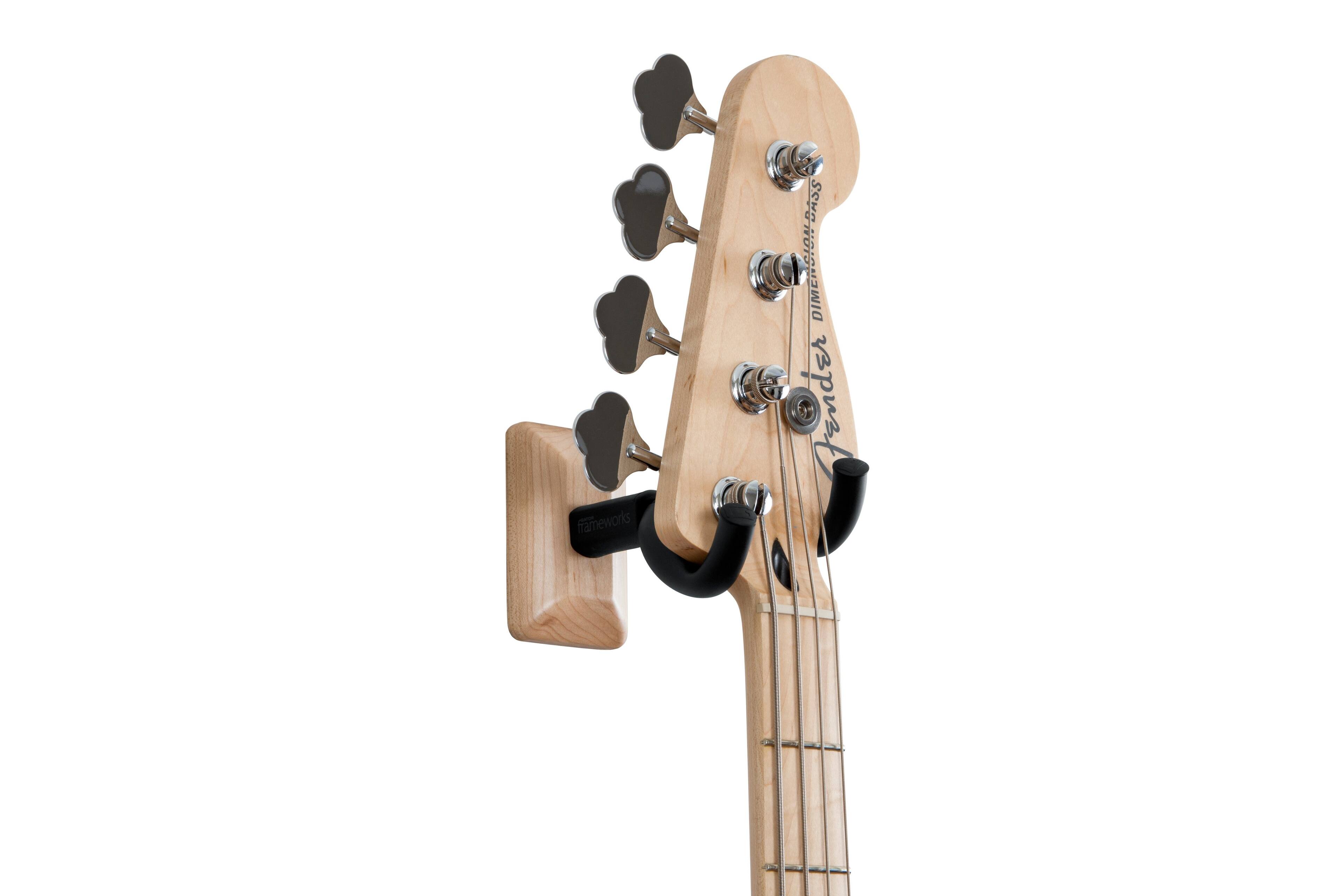 Alt View 12. Gator Frameworks - Maple Wall Mounted Guitar Hanger - Black.