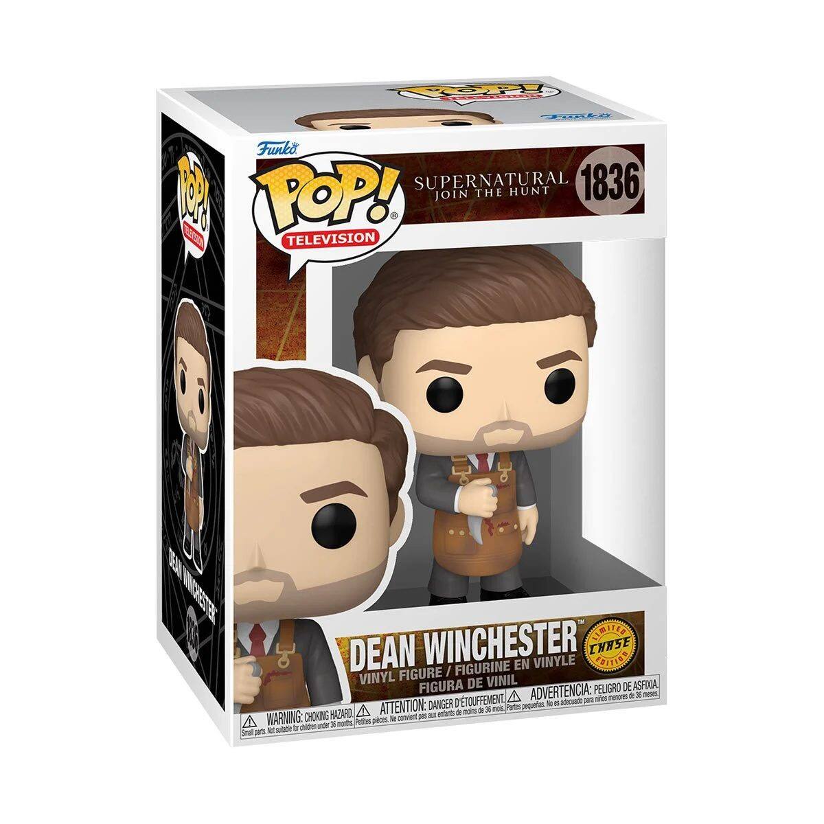 Funko POP! TELEVISION  
SUPERNATURAL  
1836  
JOIN THE HUNT  

DEAN WINCHESTER  
VINYL FIGURE / FIGURINE EN VINYLE / FIGURA DE VINIL  

ADVERTENCIA: PELIGRO DE ASFIXIA  
ATTENTION: DANGER D'ÉTOUFFEMENT  
WARNING: CHOKING HAZARD  

Suitable for children over 3 years.  
Pequeños partes, no aptos para niños menores de 3 años.  
Petits pièces, pas adaptés pour les enfants de moins de 3 ans.