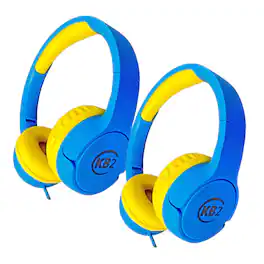 Contixo - KB2 Premium Kids Headphones, Blue, Pack of 2