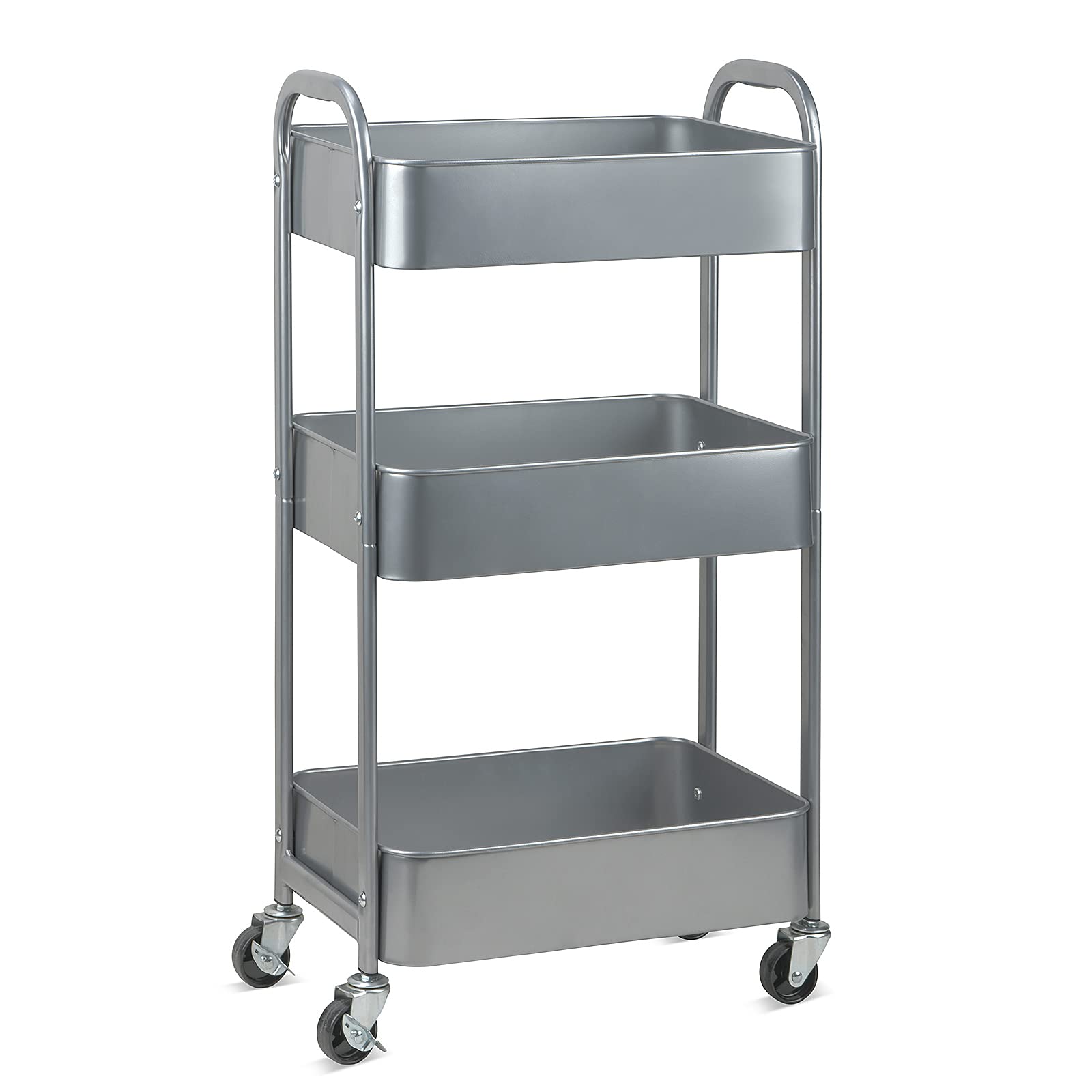 Silvery-grey 3-Tier Standard Cart