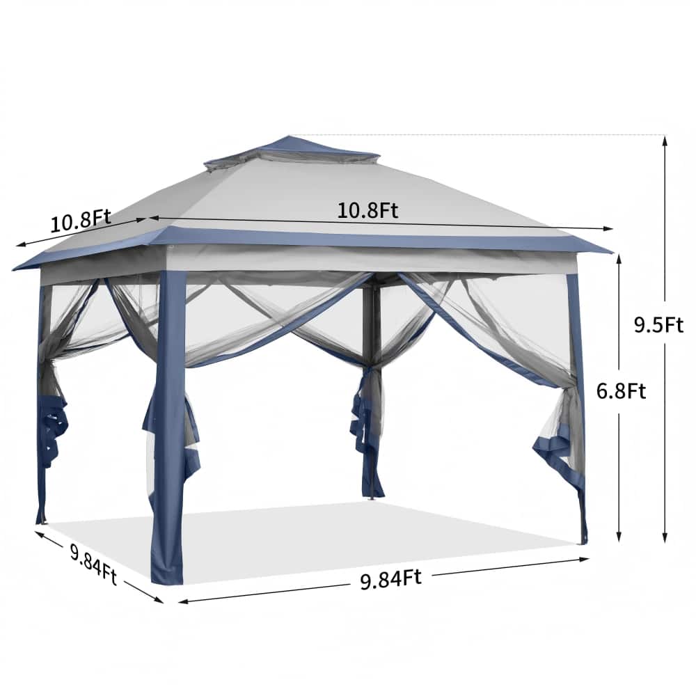 Ainfox Pop Up Gazebo Outdoor Canopy Tent with Mosquito
