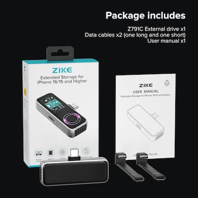 Zike Z791C 2TB USB C Expansion Memory Card, PD3.0, 990 MB/s, LCD Zike Z791C 2TB USB C Expansion Memory Card, PD3.0, 990 MB/s, LCD