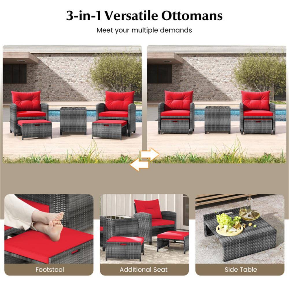 3-in-1 Versatile Ottomans  
Meet your multiple demands  

Footstool  
Additional Seat  
Side Table