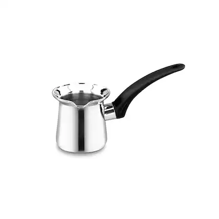 Front. Korkmaz - Korkmaz Orbit 6 Ounce Stainless Steel Turkish Coffee Pot in Silver - Silver.