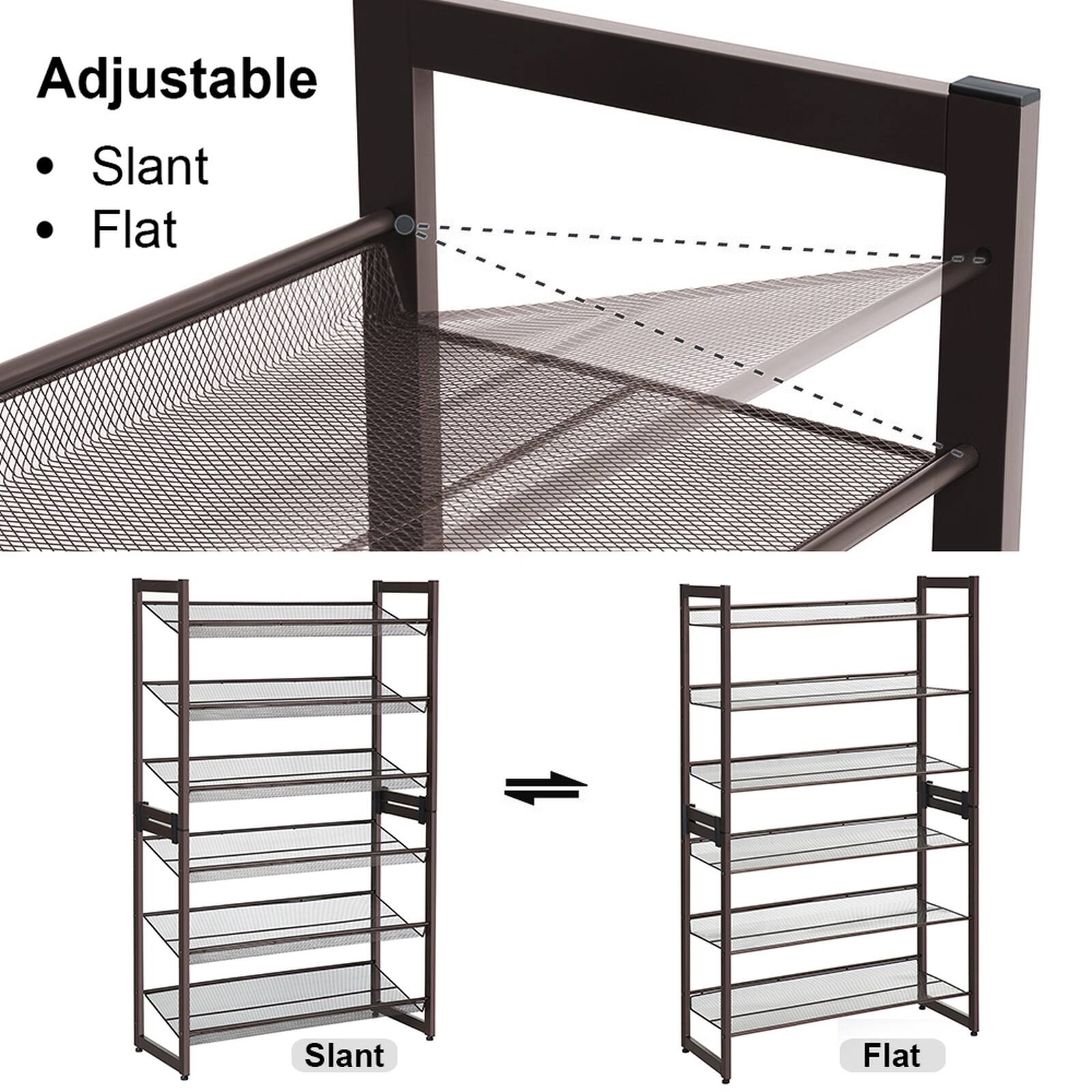 Adjustable  
- Slant  
- Flat  

Slant  
Flat