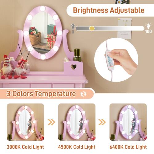 IG01 Brightness Adjustable 0-100  
3 Colors Temperature  
3000K Cold Light  
4500K Cold Light  
6400K Cold Light