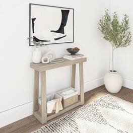 Plank+Beam - Classic Console Table with Shelf - 36 inches - Seashell