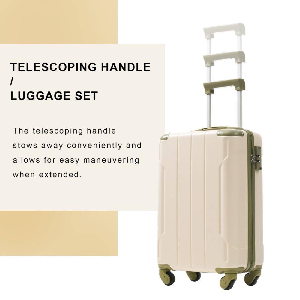 TELESCOPING HANDLE / LUGGAGE SET

The telescoping handle stows away conveniently and allows for easy maneuvering when extended.