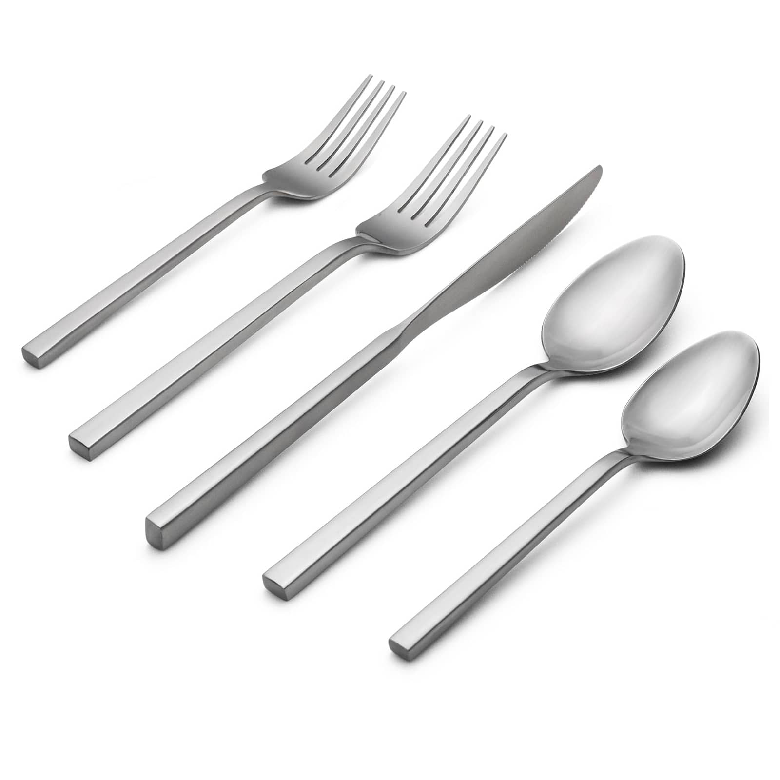 Dazzed Corner - 20-Piece Stainless Steel Flatware Set, Cutlery Set, Silverware Set Service for 4 Dishwasher Safe - Satin